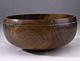 Walnut Bowl with Crushed Turquoise